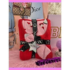 XOXO Pajama Set Sweater & Pants Pink Red XLarge